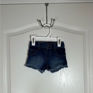 GARANIMALS Toddler Girl Medium Blue Wash Denim Frayed Shorts